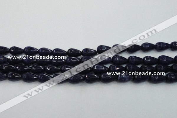 CCN3015 15.5 inches 10*15mm faceted teardrop candy jade beads