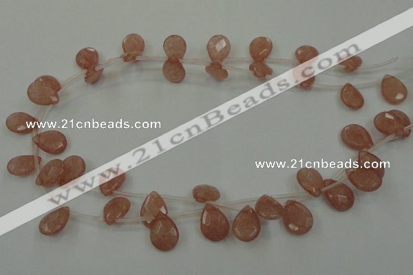 CCN3020 15.5 inches 10*14mm briolette candy jade beads wholesale