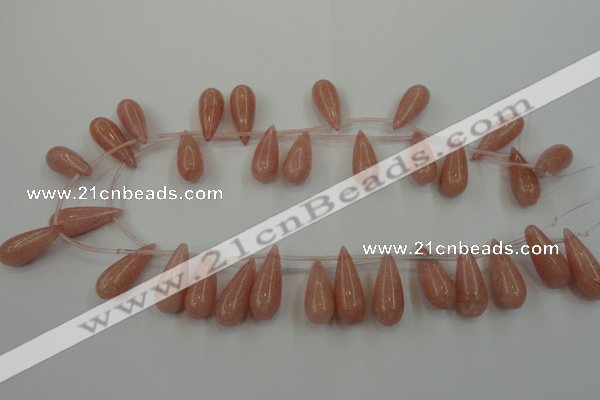 CCN3025 15.5 inches 10*25mm teardrop candy jade beads wholesale