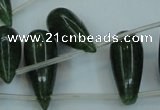 CCN3026 15.5 inches 10*25mm teardrop candy jade beads wholesale