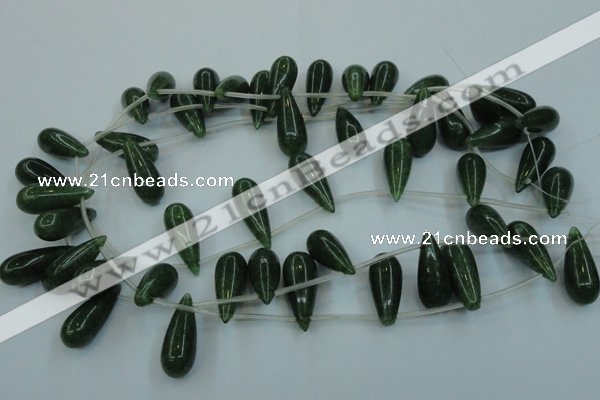 CCN3026 15.5 inches 10*25mm teardrop candy jade beads wholesale