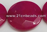 CCN316 15.5 inches 40mm faceted coin candy jade beads wholesale