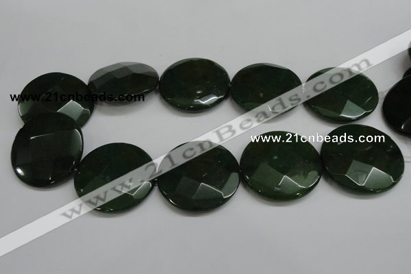 CCN321 15.5 inches 40mm faceted coin candy jade beads wholesale