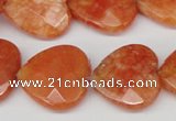 CCN357 15.5 inches 20*20mm faceted heart candy jade beads wholesale