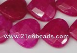 CCN358 15.5 inches 20*20mm faceted heart candy jade beads