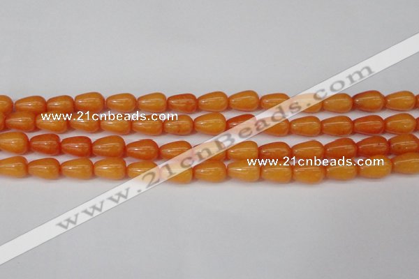 CCN3750 15.5 inches 8*12mm teardrop candy jade beads wholesale