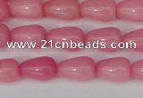 CCN3751 15.5 inches 8*12mm teardrop candy jade beads wholesale