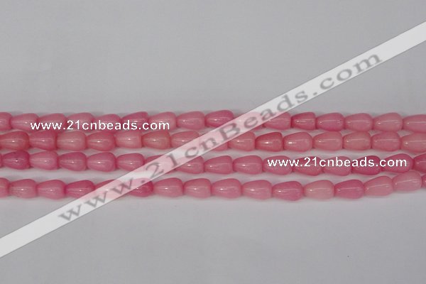 CCN3751 15.5 inches 8*12mm teardrop candy jade beads wholesale