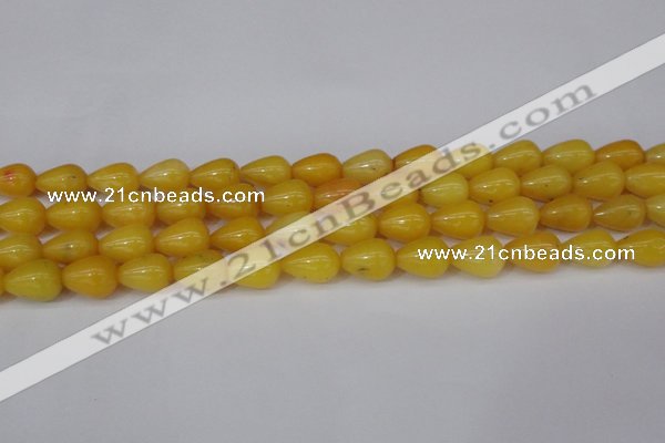 CCN3760 15.5 inches 10*14mm teardrop candy jade beads wholesale