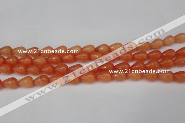 CCN3761 15.5 inches 10*14mm teardrop candy jade beads wholesale