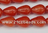 CCN3762 15.5 inches 10*14mm teardrop candy jade beads wholesale