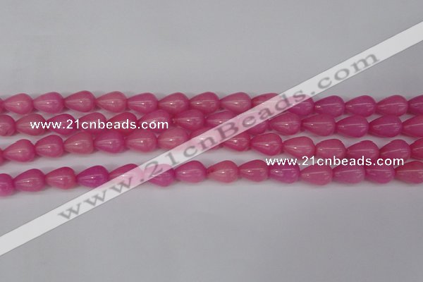CCN3765 15.5 inches 10*14mm teardrop candy jade beads wholesale