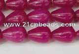 CCN3766 15.5 inches 10*14mm teardrop candy jade beads wholesale