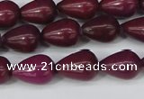 CCN3768 15.5 inches 10*14mm teardrop candy jade beads wholesale