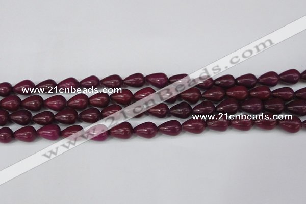 CCN3768 15.5 inches 10*14mm teardrop candy jade beads wholesale