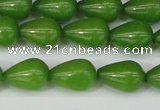 CCN3769 15.5 inches 10*14mm teardrop candy jade beads wholesale