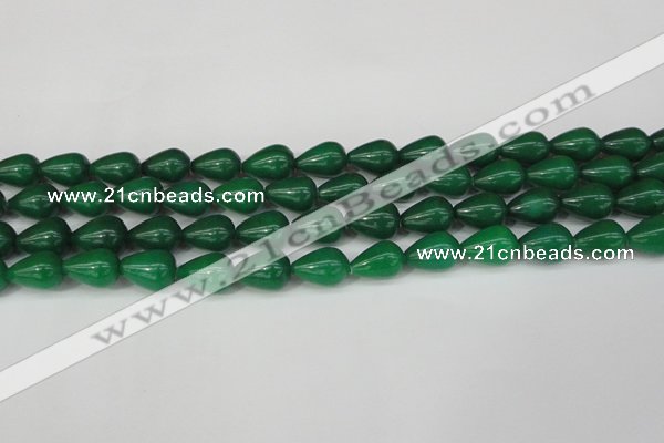 CCN3770 15.5 inches 10*14mm teardrop candy jade beads wholesale