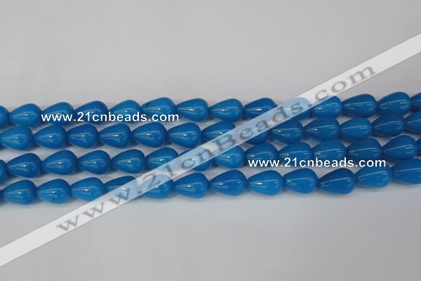 CCN3771 15.5 inches 10*14mm teardrop candy jade beads wholesale