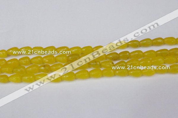 CCN3775 15.5 inches 8*12mm faceted teardrop candy jade beads