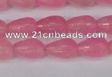 CCN3776 15.5 inches 8*12mm faceted teardrop candy jade beads