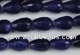 CCN3784 15.5 inches 8*12mm faceted teardrop candy jade beads