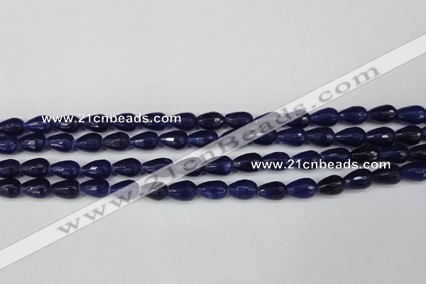 CCN3784 15.5 inches 8*12mm faceted teardrop candy jade beads