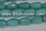 CCN3786 15.5 inches 8*12mm faceted teardrop candy jade beads