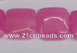 CCN3802 15.5 inches 20*20mm square candy jade beads wholesale