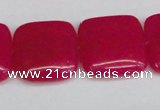 CCN3803 15.5 inches 20*20mm square candy jade beads wholesale