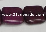 CCN3806 15.5 inches 20*20mm square candy jade beads wholesale