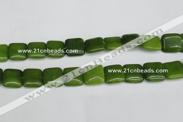 CCN3808 15.5 inches 20*20mm square candy jade beads wholesale