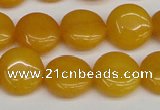 CCN3815 15.5 inches 14mm flat round candy jade beads wholesale