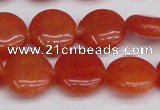 CCN3816 15.5 inches 14mm flat round candy jade beads wholesale