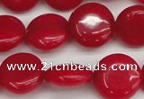 CCN3820 15.5 inches 14mm flat round candy jade beads wholesale