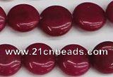 CCN3821 15.5 inches 14mm flat round candy jade beads wholesale