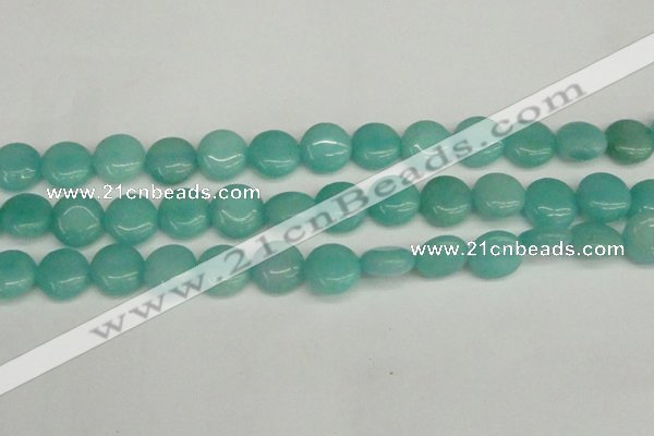 CCN3822 15.5 inches 14mm flat round candy jade beads wholesale