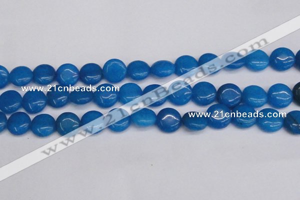 CCN3825 15.5 inches 14mm flat round candy jade beads wholesale