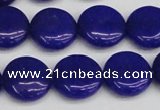 CCN3826 15.5 inches 14mm flat round candy jade beads wholesale