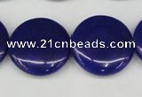 CCN3833 15.5 inches 20mm flat round candy jade beads wholesale