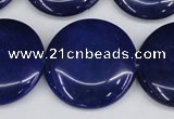 CCN3847 15.5 inches 30mm flat round candy jade beads wholesale