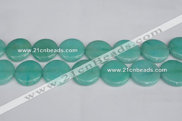 CCN3855 15.5 inches 35mm flat round candy jade beads wholesale