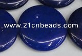 CCN3859 15.5 inches 35mm flat round candy jade beads wholesale