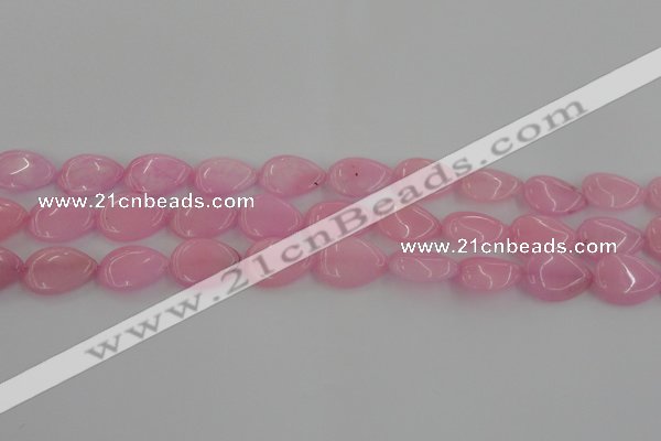 CCN3860 15.5 inches 13*18mm flat teardrop candy jade beads