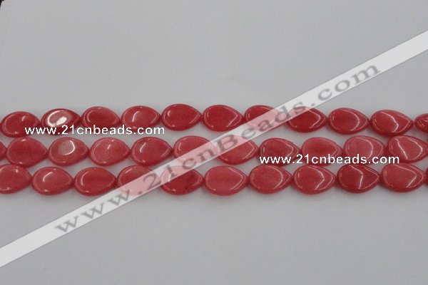 CCN3861 15.5 inches 13*18mm flat teardrop candy jade beads