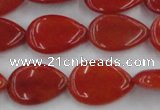 CCN3863 15.5 inches 13*18mm flat teardrop candy jade beads