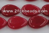 CCN3864 15.5 inches 13*18mm flat teardrop candy jade beads