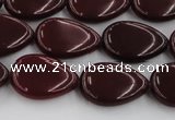 CCN3865 15.5 inches 13*18mm flat teardrop candy jade beads