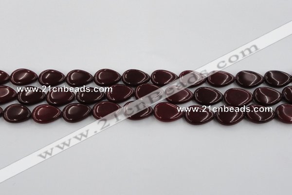 CCN3865 15.5 inches 13*18mm flat teardrop candy jade beads