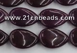 CCN3866 15.5 inches 13*18mm flat teardrop candy jade beads
