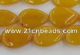 CCN3867 15.5 inches 13*18mm flat teardrop candy jade beads